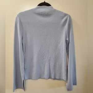 Light Blue Lightweight Long Sleeve Sweater By Halogen, Size M